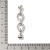 Brass Micro Pave Clear Cubic Zirconia Fold Over Clasps KK-K371-14P-3