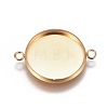 Ion Plating(IP) 304 Stainless Steel Cabochon Connector Settings LS-STAS-G127-14-16mm-G-1