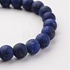 Natural Lapis Lazuli(Dyed & Heated) Beads Stretch Bracelets BJEW-JB02445-02-2