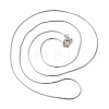 Rhodium Plated Sterling Silver Snake Chain Necklaces X-NJEW-M153-15A-20-2