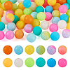  72Pcs 12 Colors Luminous Round Food Grade Silicone Beads SIL-TA0001-37-11