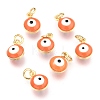 Brass Enamel Charms KK-B024-02G-H-1