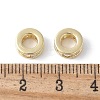 Brass Micro Pave Clear Cubic Zirconia Spacer Beads KK-F892-30G-2