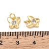 Brass Micro Pave Cubic Zirconia Charms KK-E797-01B-G-3