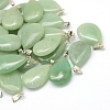 Teardrop Natural Green Aventurine Pendants G-Q368-24-1