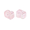 UV Plating Transparent Acrylic European Beads OACR-M027-02B-01-2