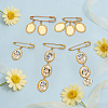 5Pcs Iron Brooches JEWB-UN00011-4