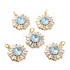 Brass Micro Pave Cubic Zirconia Pendants ZIRC-O044-21B-G-1