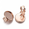 304 Stainless Steel Clip-on Earring Setting LS-STAS-P249-23B-RG-1