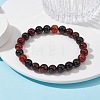 Natural Indian Agate Round Beaded Stretch Bracelets BJEW-TA00410-01-2