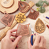 Cheriswelry DIY Wooden Dangle Earring Making Kits DIY-CW0001-17-5