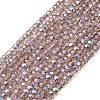 Electroplate Glass Beads Strands GLAA-Q105-03L-1
