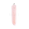 Electroplated Natural Quartz Pendants G-P315-B01-08P-1