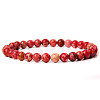 Synthetic Imperial Jasper Round Beaded Stretch Bracelet LS-SF8562-10-1-1