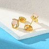 Brass Micro Pave Cubic Zirconia Stud Earrings For Women EJEW-B111-01G-03-2