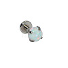 304 Stainless Steel White Synthetic Opal Threadless Labrets For Women Men WGF4990-58-1