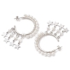 Star Shell Pearl Dangle Stud Earrings EJEW-JE06186-02-4