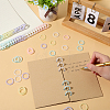 Gorgecraft 150Pcs 5 Colors PP Plastic Loose Leaf Book Binder Hinged Rings KY-GF0001-49-5