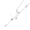 304 Stainless Steel with Polymer Clay Rhinestone Necklaces NJEW-G081-09P-1
