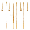10Pcs Brass Stud Earring Findings KK-BBC0004-09G-1