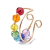 Colorful Glass Cuff Earrings EJEW-JE05699-02-1