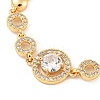 Golden Brass Micro Pave Cubic Zirconia Link Bracelets BJEW-P314-A02-G-2