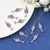 SHEGRACE Brass Micro Pave Cubic Zirconia Pendants XGRQ2C949-406P-5