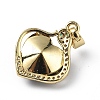 Real 18K Gold Plated Rack Plating Brass Micro Pave Clear Cubic Zirconia Pendants KK-C015-16G-16-3