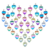 40Pcs 10 Colors Handmade Lampwork Pendants LAMP-PH0001-54-1
