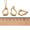 Irregular 304 Stainless Steel Pendant Necklace & Stud Earrings Sets for Women SJEW-E052-01G-5