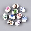 Printed Handmade Porcelain Beads PORC-Q007-13C-2