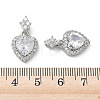 Valentine's Day Brass Micro Pave Clear Cubic Zirconia Charms KK-A299-05P-3