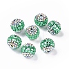 Polymer Clay Rhinestone Beads RB-L029-04C-1