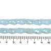 Opaque Solid Color Electroplate Glass Beads Strands LS-EGLA-N013-P10mm-B11-4