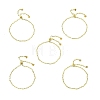 Adjustable Brass Paperclip Chain Slider Bracelets for Women BJEW-JB13616-2