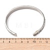 Engraved 304 Stainless Steel Cuff Bangles BJEW-P386-02AS-5