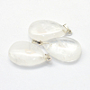 Teardrop Natural Quartz Crystal Pendants G-Q368-08-2