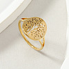 Tree of Life 201 Stainless Steel Finger Rings FS-WG3B6B9-08-1
