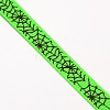 Halloween Ornaments Spider Web Pattern Printed Grosgrain Ribbons SRIB-L005-9mm-01-2