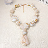 Exaggerated Resin Nuggets Pendant Beaded Necklaces for Women WG13923-01-1
