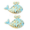 Ocean 304 Stainless Steel Enamel Pendants STAS-T076-08F-03G-1