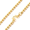 1.5mm Rack Plating Brass Ball Chain Necklaces for Women Men MAK-L044-63G-2