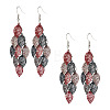 2 Pairs 430 Stainless Steel Leaf Dangle Earrings EJEW-TA0001-83C-1