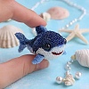 3D Shark DIY Bead Embroidery Kits DIY-A064-02B-1