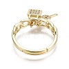 Adjustable Brass Micro Pave Clear Cubic Zirconia Finger Rings RJEW-S044-142-NF-5