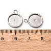 201 Stainless Steel Pendant Cabochon Settings STAS-D379-04D-P-3