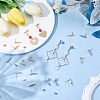 40Pcs 2 Colors 201 Stainless Steel Oval Stud Earring Findings STAS-SC0021-23-4