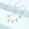 304 Stainless Steel Crystal Rhinestone Pendant Necklaces for Women NJEW-F378-01G-03-2