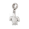 304 Stainless Steel Sea Animal European Dangle Charms STAS-D153-04A-P-1