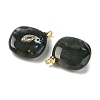 Natural Moss Agate Pendants G-H328-06G-B13-2